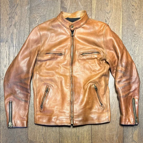 Hondo Huntley (Curated) Cafe Racer Thick Leather Jacket - Picture 1 of 13